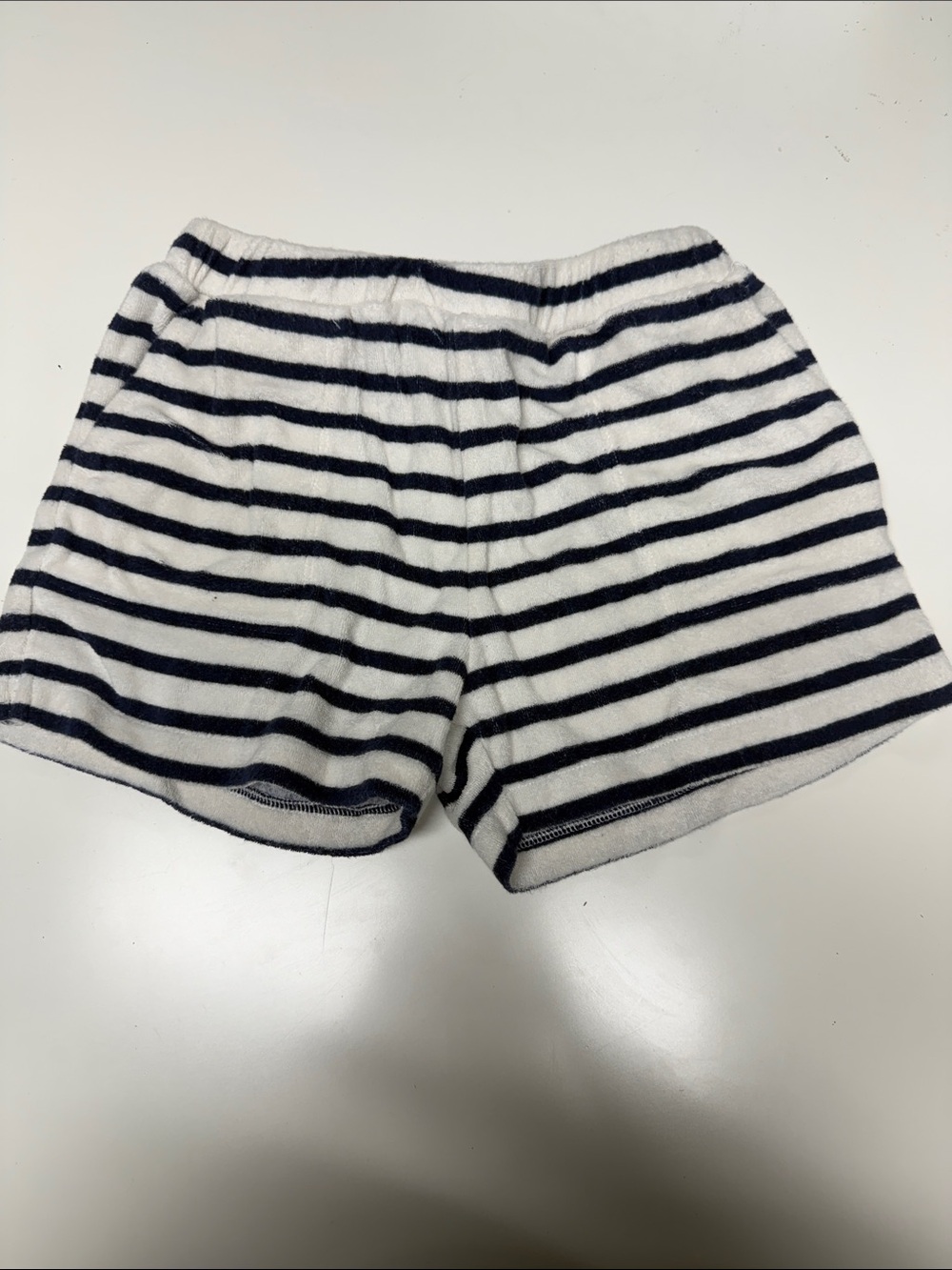 Jcrew Crewcuts Girls Navy & White Striped Knit Shorts